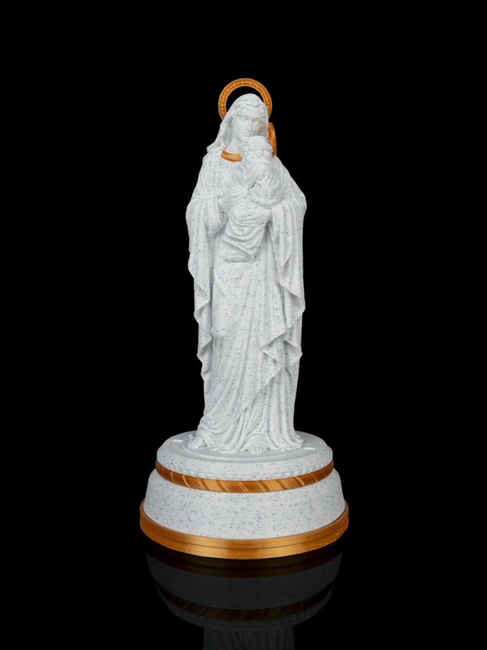 Mary and Jesus Statue with light-Beautiful art decor and Religious